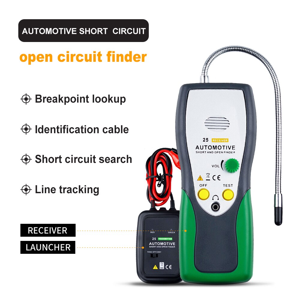 Holdpeak hp -25 bilkabel wire tracker tester, til airbag, bil linjer og maskin linjer installation og vedligeholdelse