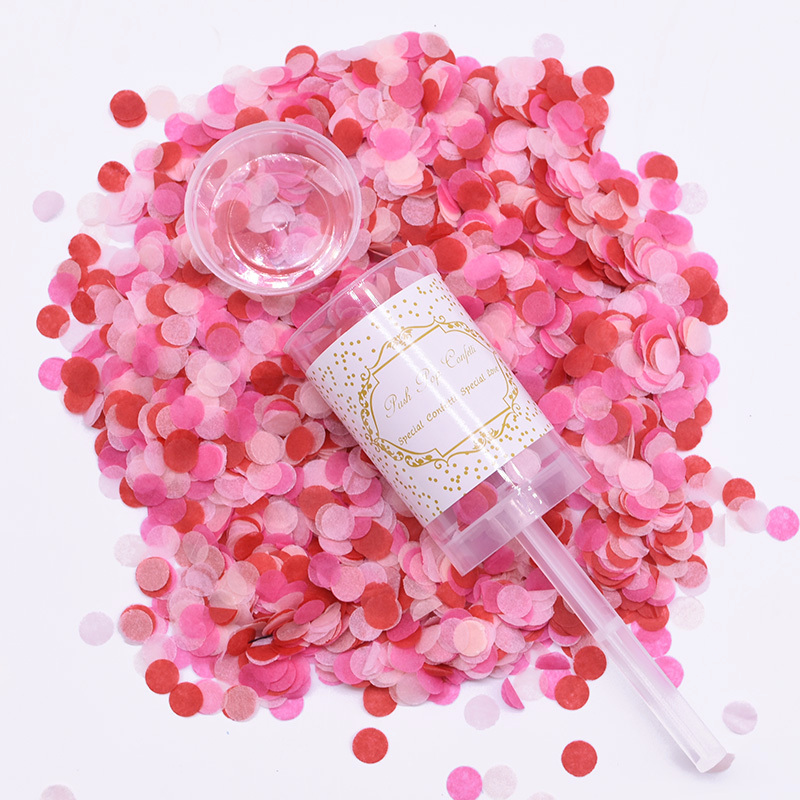 1Pcs Confetti Push Poppers Wedding Bridal Shower Mixed Push Pop Paper Confetti Baby Shower Unicorn Birthday Party Decorations: 4
