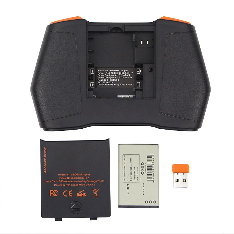 2.4G Wireless Backlight Keyboard 3 Colors Adjustable Touchpad 4 Languages Remote Control for Android TV PC Laptop Raspberry Pi