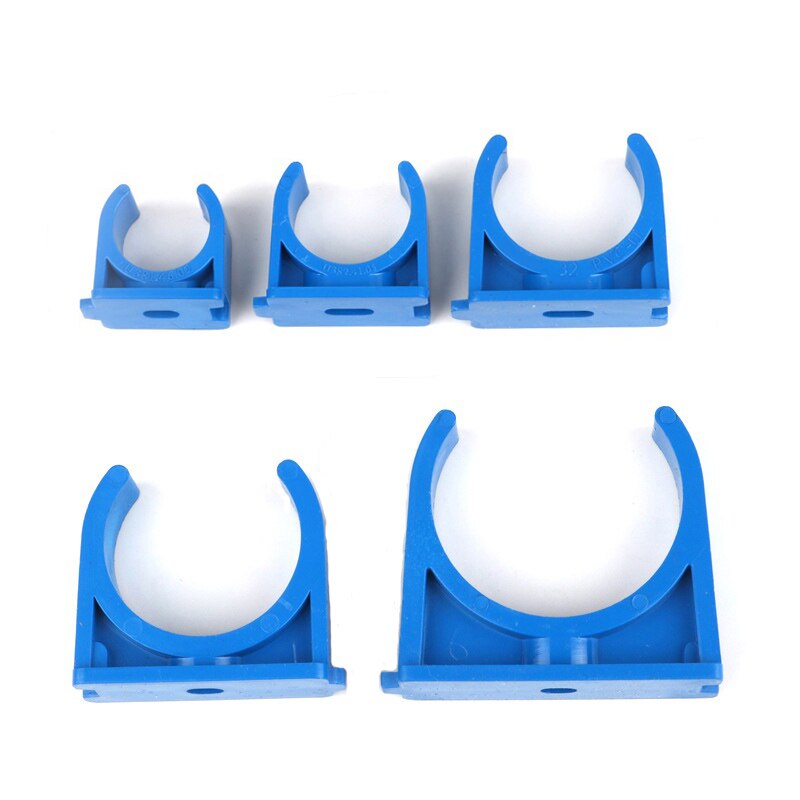 5pcs PVC20/25/32mm/40/50mm PVC Pipe Clamps Water Pipe Support PVC Pipe Connector Garden Irrigation Fittings