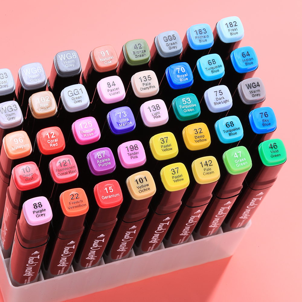 Marqueurs en feutre d'alcool 30/40/60/80 couleurs, stylos à double pointe, fournitures scolaires d'art permanentes pour artistes, marqueurs de croquis Manga, pour étudiant
