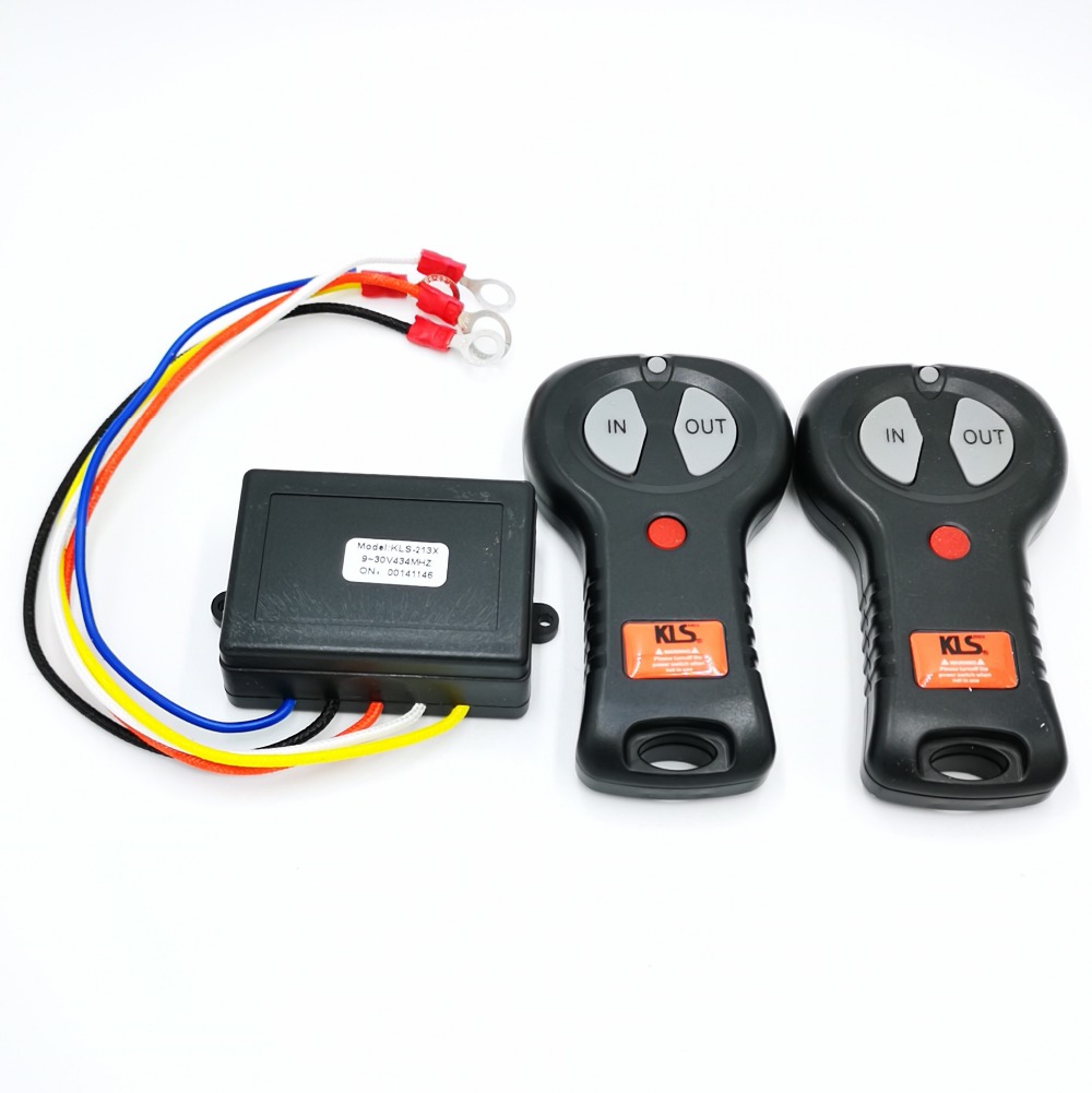 433MHz 12V-24V Universal Wireless Winches Remote Control Recovery Kit For Jeep SUV Truck Car