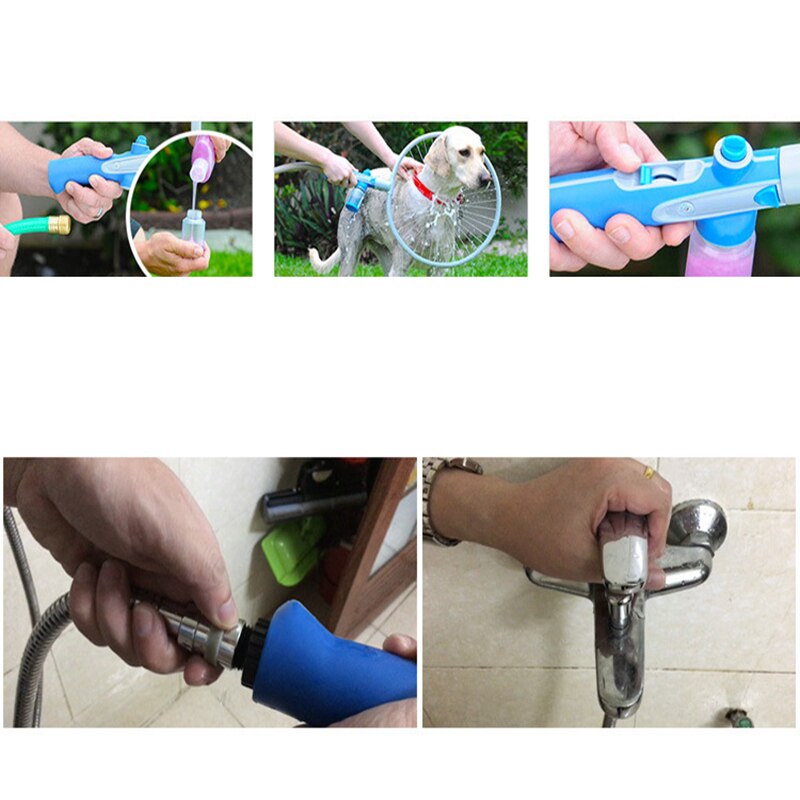 Fathin 360 grader hundebruserspray sommer hundebad til hunde katte kæledyrsforsyninger ml