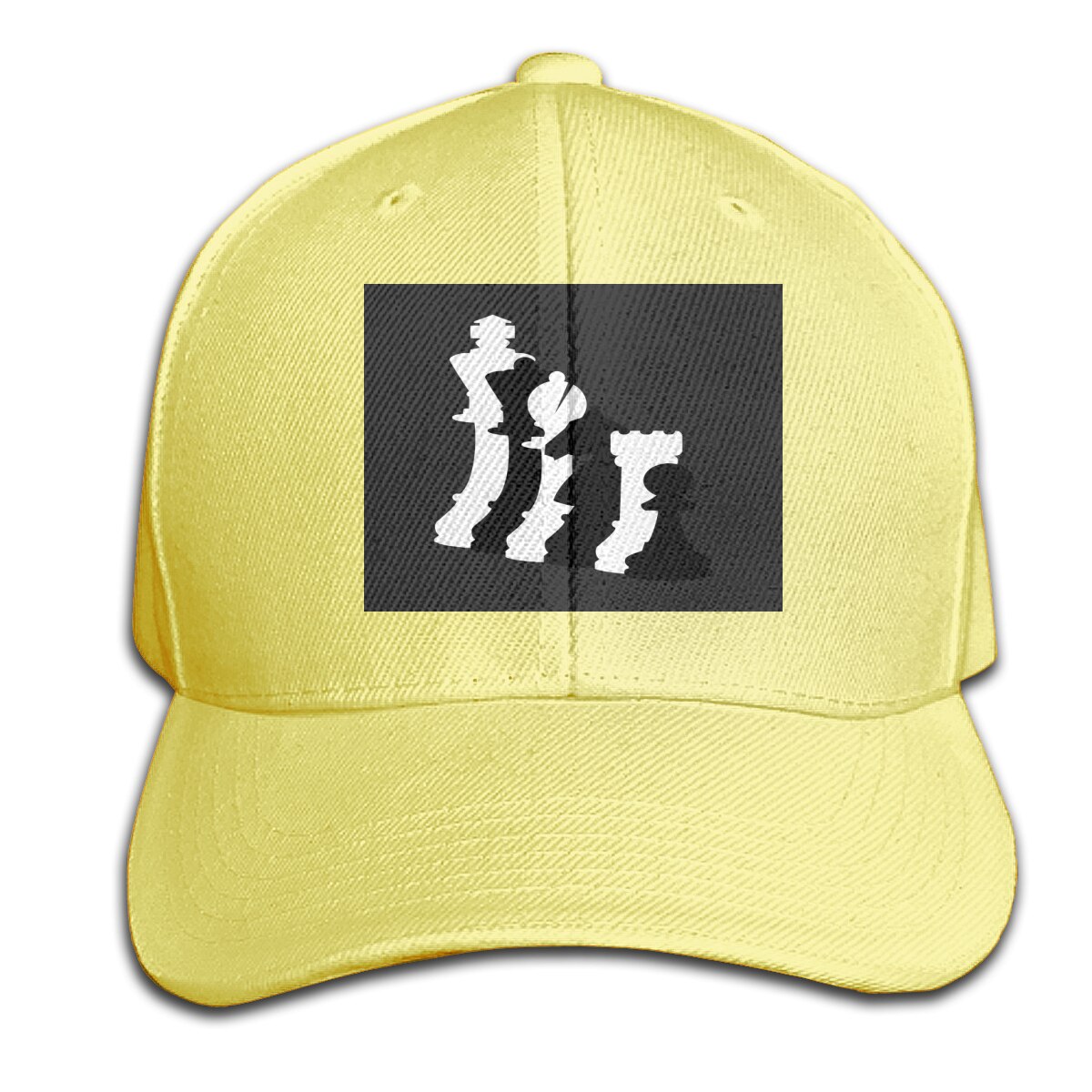 Schaakspel-Schaken Slim Fit Ontwerpen Homme Print Party Interessante Effen Kleur Goedkope Top Cap Hoed: Yellow
