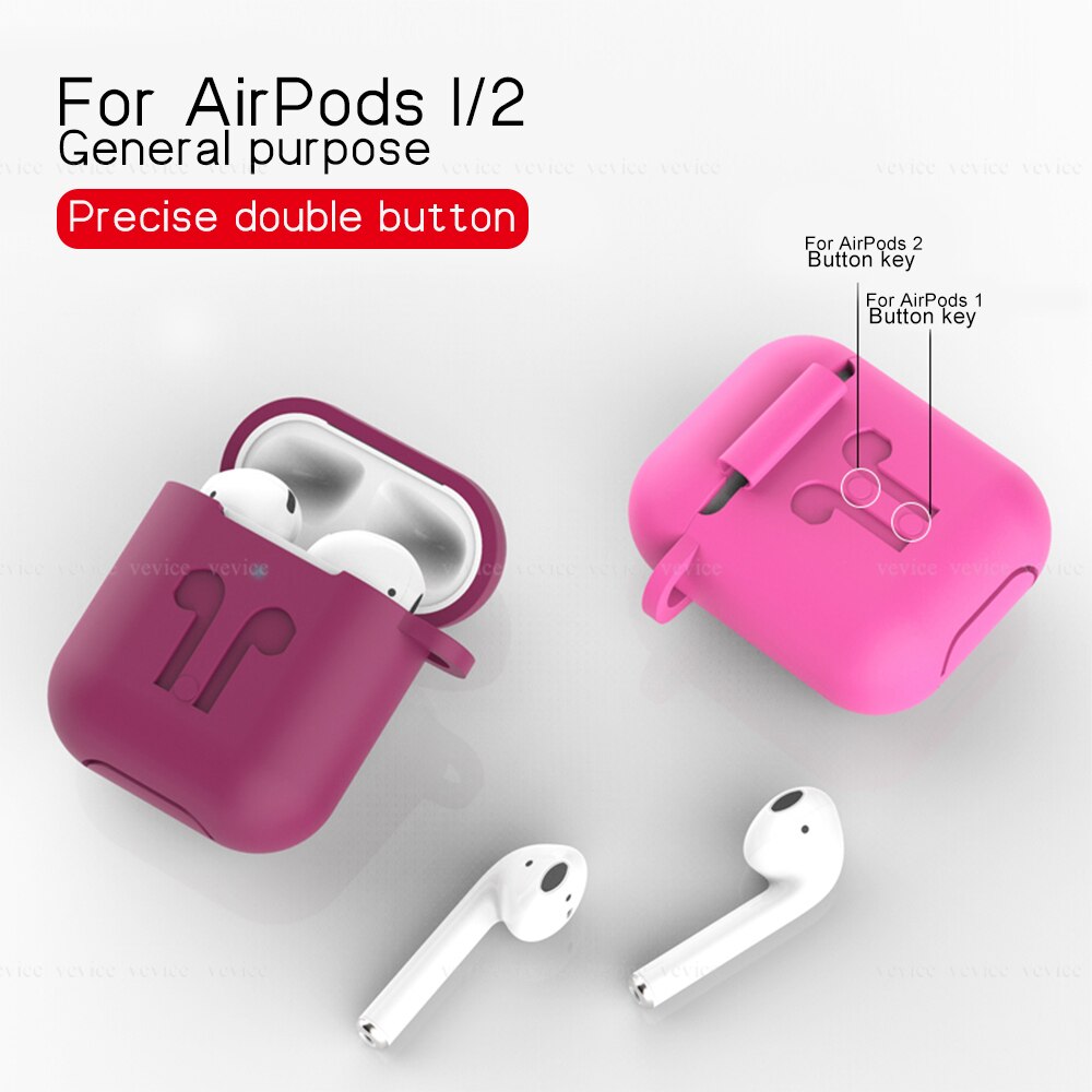 Soft Silicone Cases for Airpods 2nd 1st Protective Earphone Cover Case for Apple airpods2 Air pods 2 1 Shockproof Sleeve Pouch