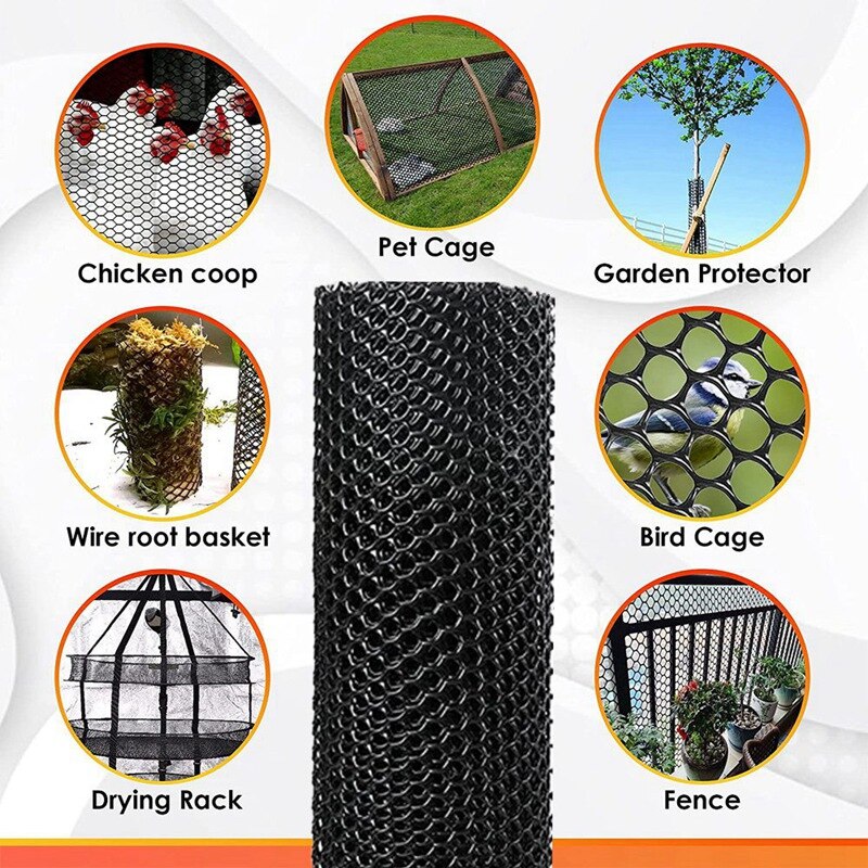 15,7 zoll X 10FT Kunststoff Huhn Zaun Gittergewebe, Sechseckigen Fechten Draht für Gartenarbeit, GeflüGel, Huhn Draht Rahmen