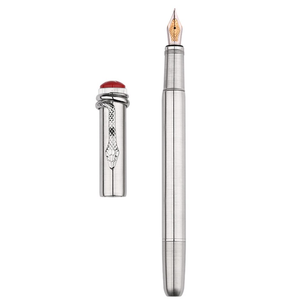 Bolígrafo De Metal Moonman F9 absorbente de tinta suave para oficina, negocios, escritura, estudiante, papelería clásica de lujo, , serpiente araña: Silver A 1 1