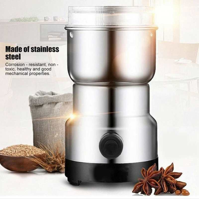 Rvs Elektrische Spice Koffie Moer Graan Grinder Crusher Molen Blender Keuken Tool Koffiemolen