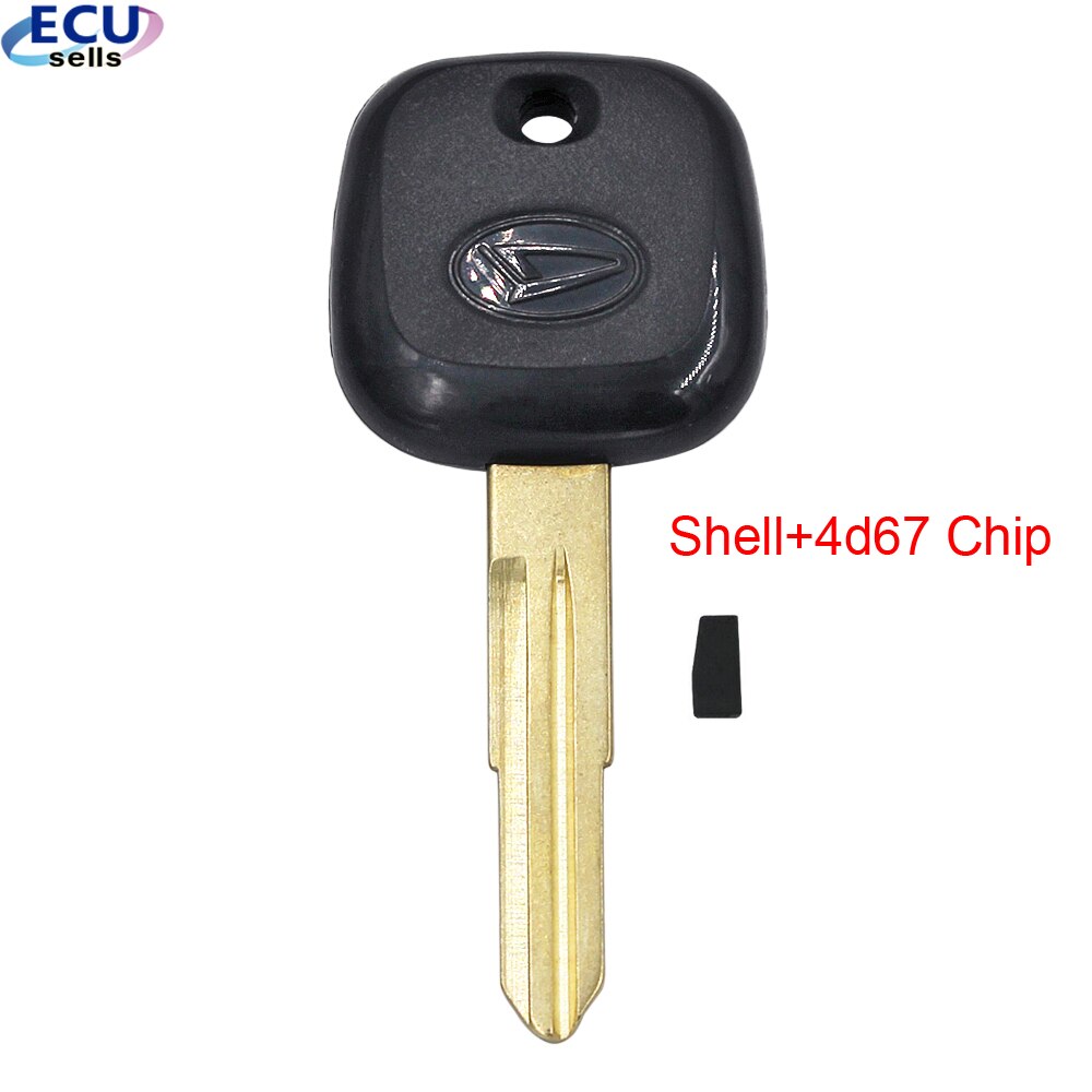 Llavero en blanco transpondedor para coche, carcasa remota para llave Daihatsu Charade Copen Cuore Feroza Sirion Terios YRV con/sin Chip 4D67: key shell with chip