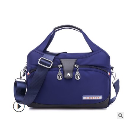 casual large capacity Oxford cloth portable single shoulder women's messenger bag female bag waterproof handbag: blue