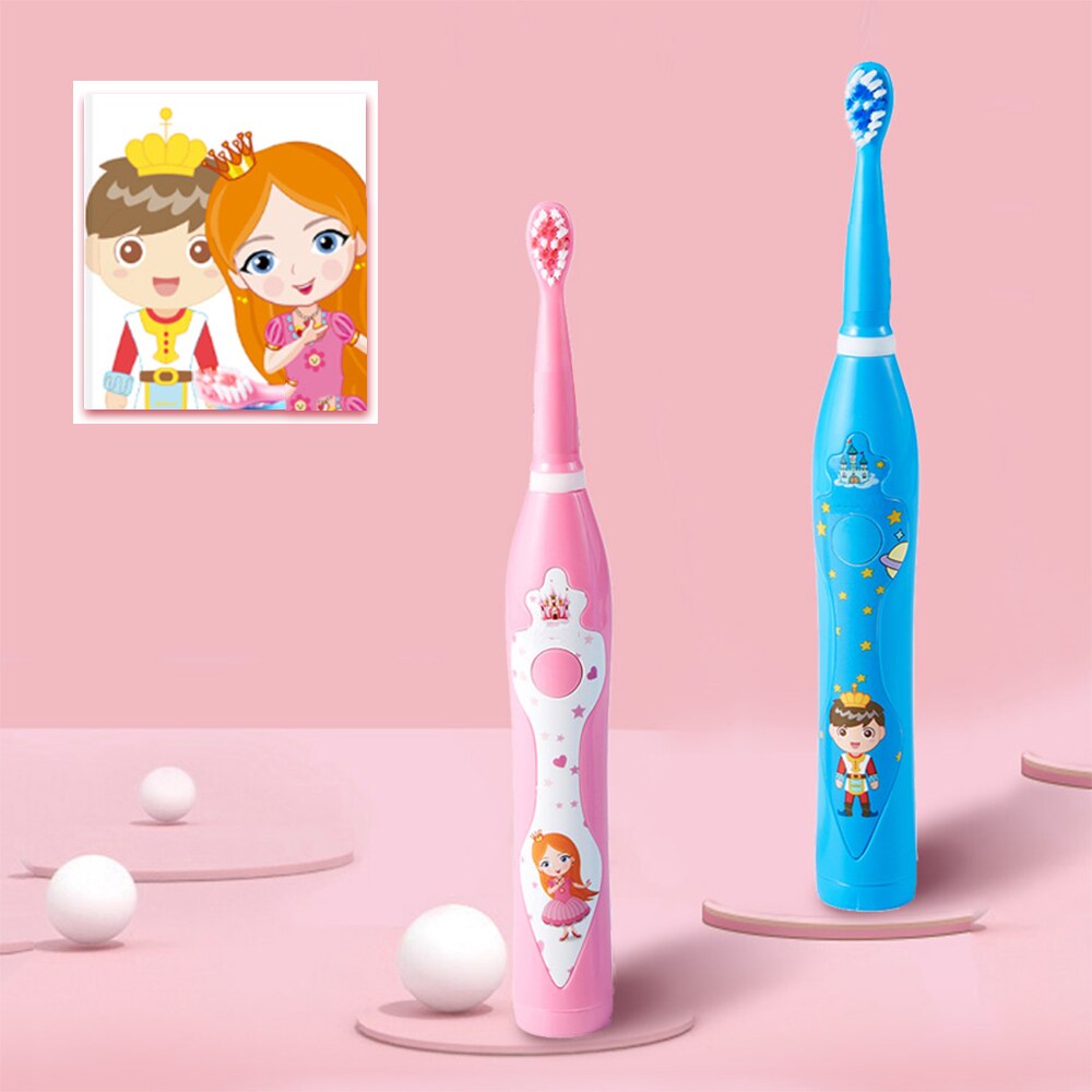 COSOUL-cepillo de dientes eléctrico sónico para niños, cepillo recargable de princesa, cartón, para niños de 3 a 12 años