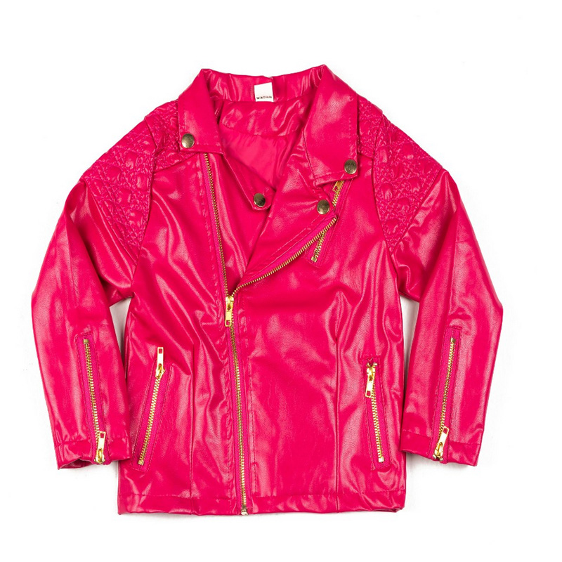 Kinder PU Leder Jacke Jungen Herbst Leder Mantel Mädchen Frühling Jacke Kinder Feste Beiläufige Oberbekleidung 1-7T