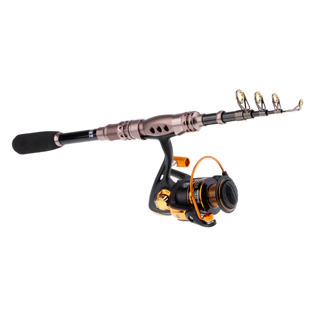 Telescopic Fishing Rod and Reel Combos Fishing Gear for Travel Left/Right Hand Set