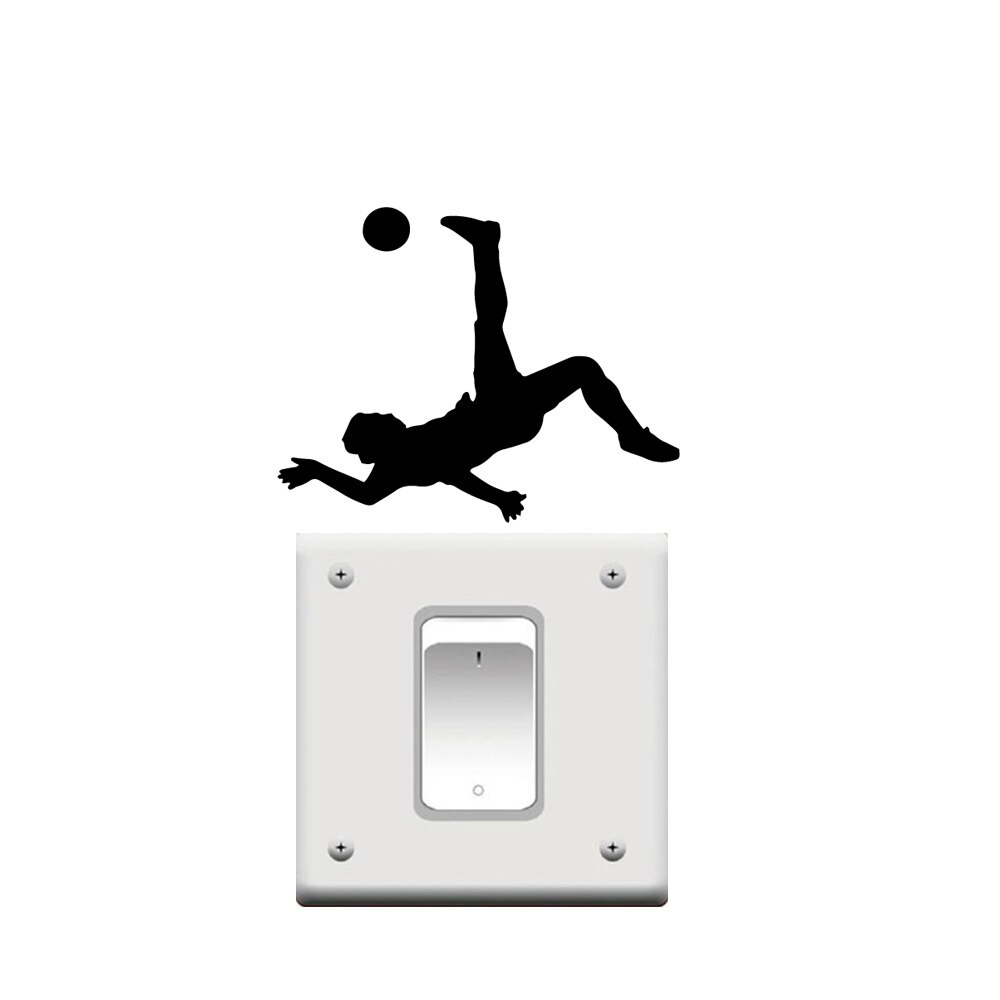 Tegneserie spille fodbold wallstickers selvklæbende kunsttapet til børneværelser dekoration vægskilt hjemmeindretning