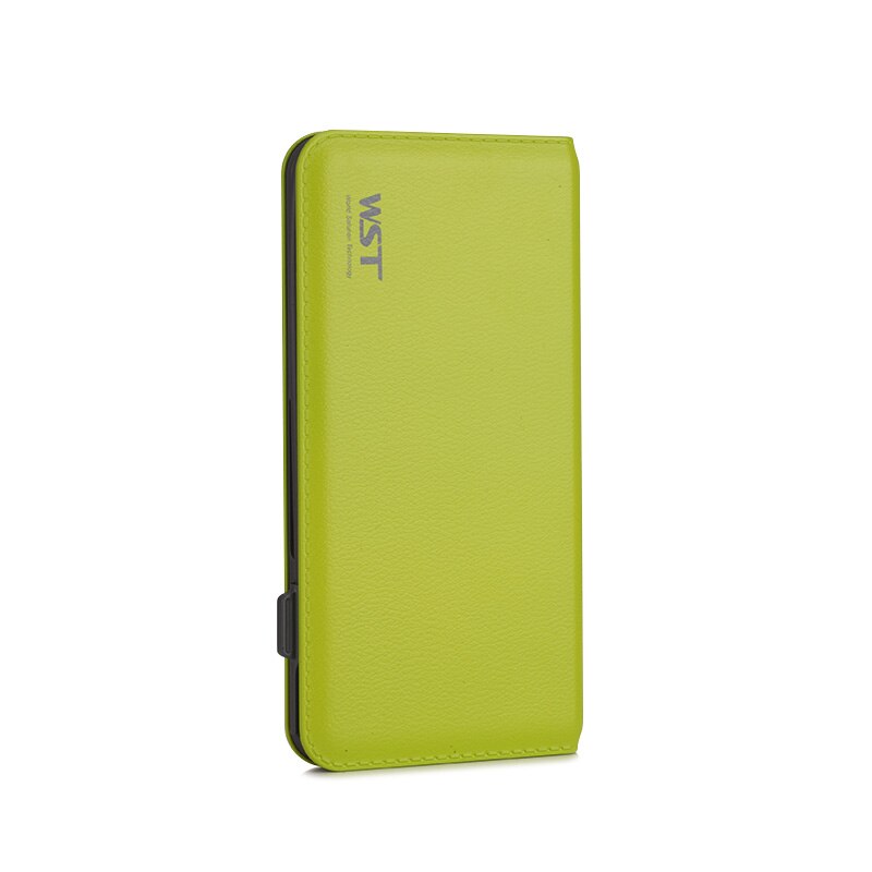 Wst Quick Charge Powerbank 8000Mah Ultra Dunne Externe Draagbare Batterij Met Ingebouwde Kabel Voor Ios Android Caricatore Portatile: Green