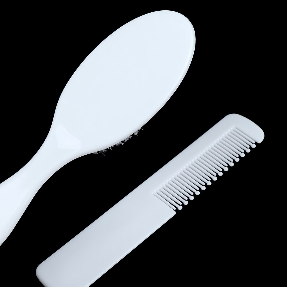 2 unids/set Blanco de seguridad suave bebé juego de brochas para el pelo peine infantil cuidado de la ducha paquete Kit peines infantiles