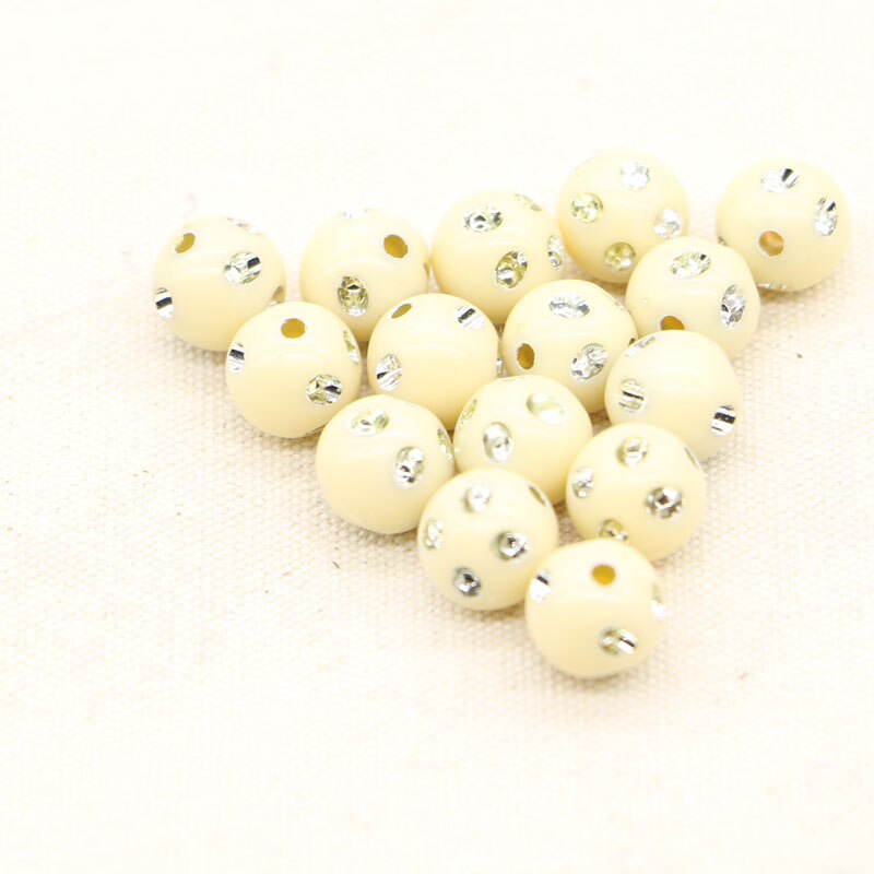 10 mm håndlavede diy perler materiale akryl perle perle i en løs perle og farverig