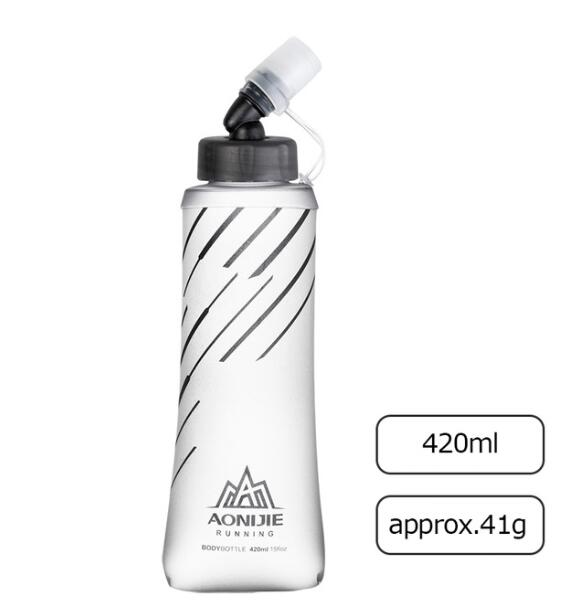 AONIJIE – bouteille d&#39;eau repliable sans BPA, 450ML ou 500ML, gourde pour le sport, bouteille d&#39;eau douce, bouilloire, Pack d&#39;hydratation, pour la vessie: SD21-420ml