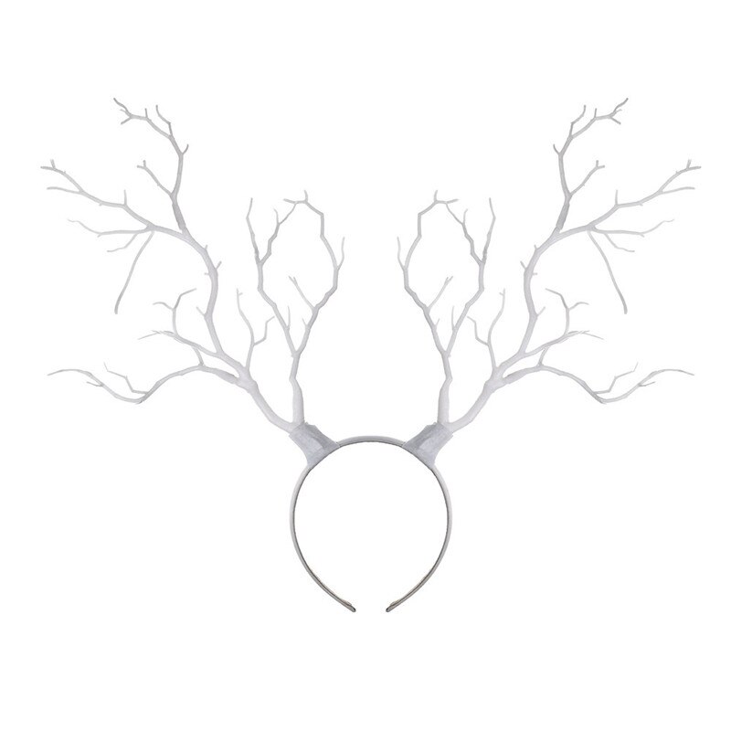 Serre-tête en corne de cerf pour femmes, coiffure fascinante, accessoires de Festival, Branches de bois longues, accessoires pour cheveux: A