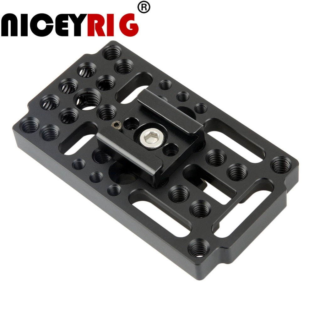 NICEYRIG Quick Release Plate Camera Rig Cheese Base Plate Cold Shoe 1/4" 3/8" Screw Shoulder Rig dslr Photo Studio Accessories