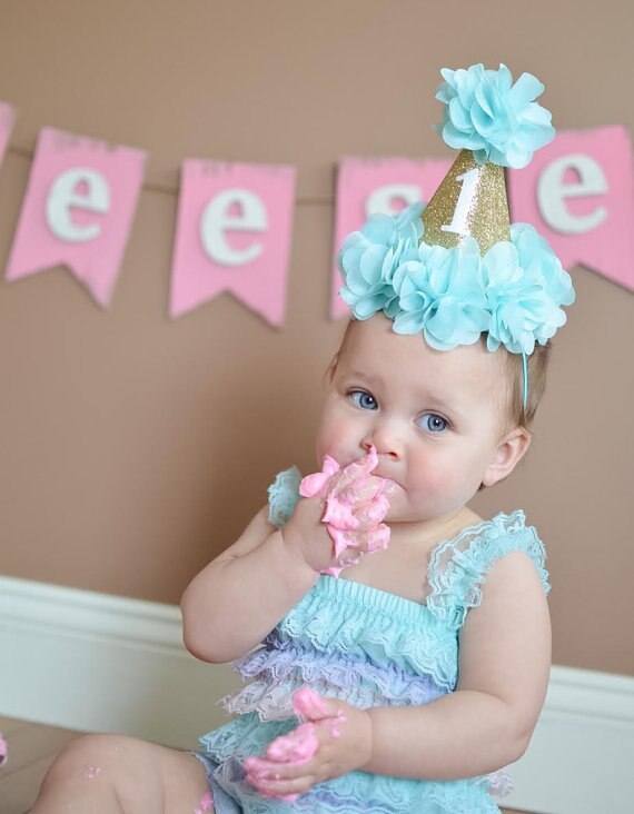 Een Jaar oude baby eerste Verjaardag Hoeden Digitale Leeftijd een Cupcake Toppers kids verjaardagsfeestje decoratie caps WYQ