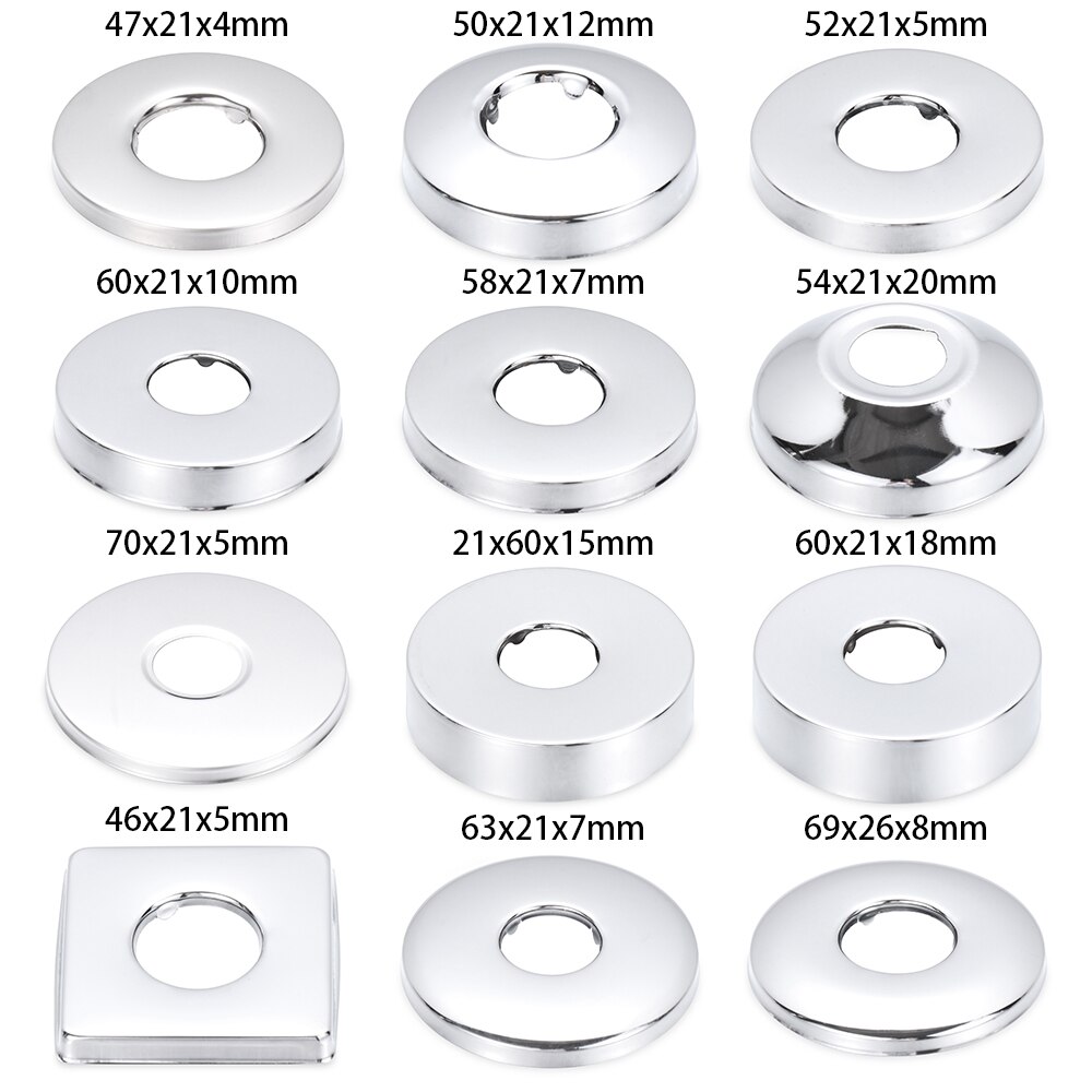 1Pc Shower Faucet Decorative Cover Chrome Finish Stainless Steel Water Pipe Wall Covers Kitchen Bathroom Tools Accessories