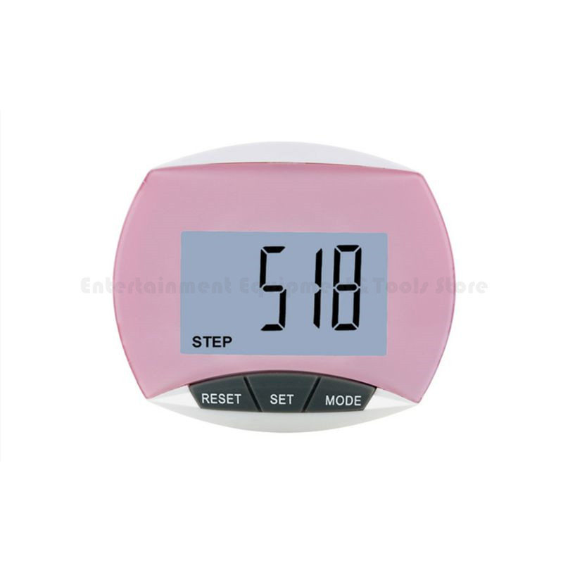 Contador de passos fitness digital pedômetro movimento passo à prova dwaterproof água calorias contador: pink