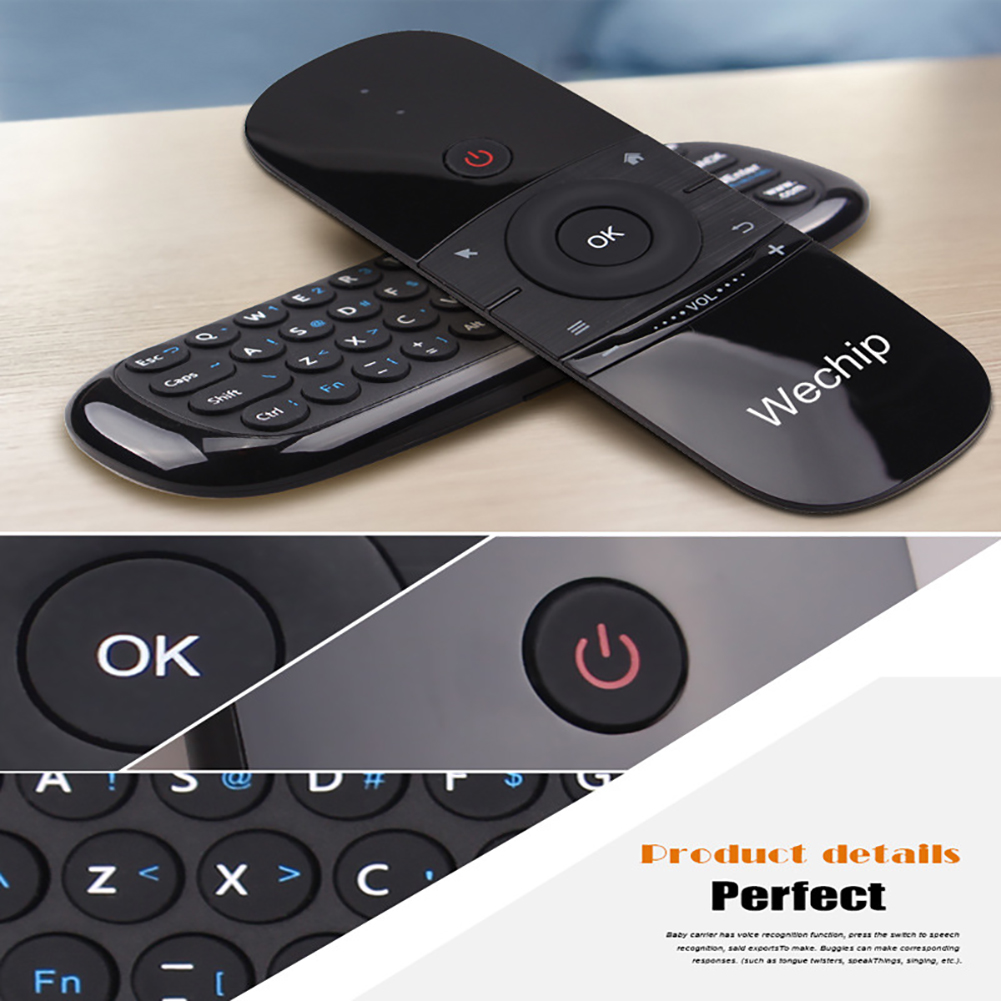 W1 Ultra-Slim 2.4G Wireless Keyboard Air Mouse Controller Voor Laptop Smart Tv Pc