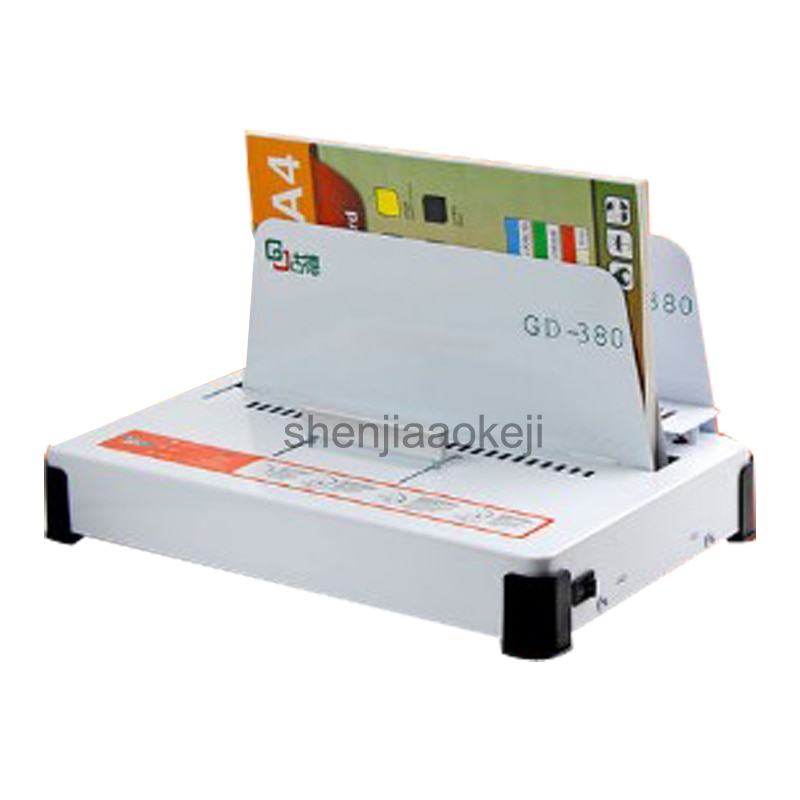 Machine à reliure automatique à 220V GD380, reliure d&#39;enveloppe de livre A3 A4 A5 100w épaisseur d&#39;agrafage 550 feuilles (70g)