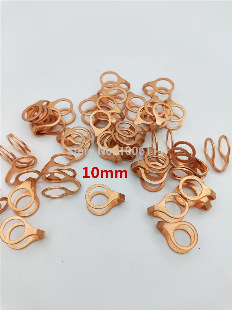 diesel oil return tube gasket M6 M8 oil pipe copper clamp pad, common rail injector repair tools