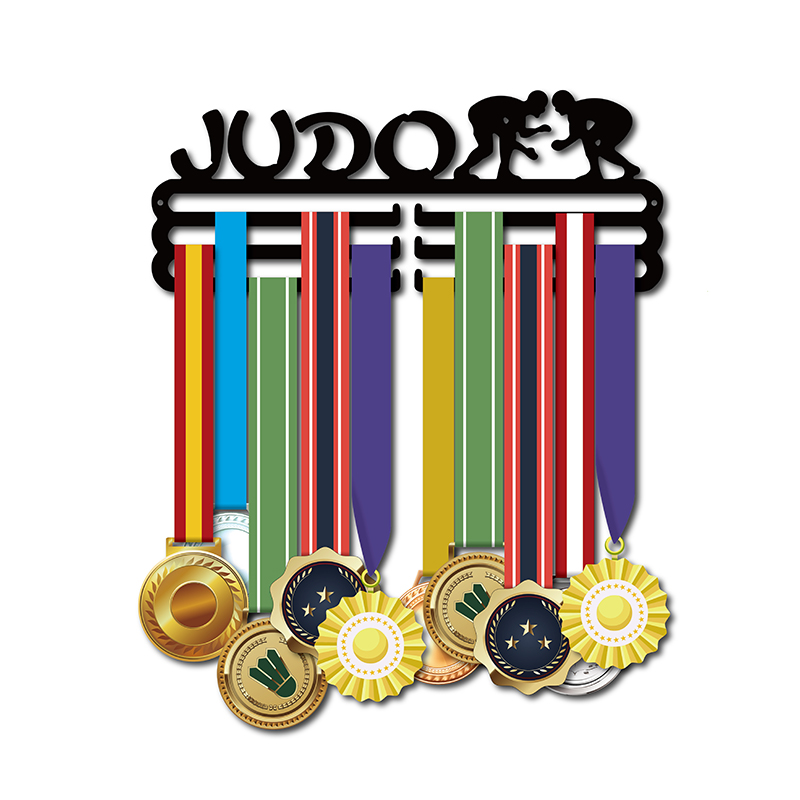 Cintre de médaille de JUDO cintre de médaille de Sport pour le support de médaille de JUDO pour plus de 30 médailles