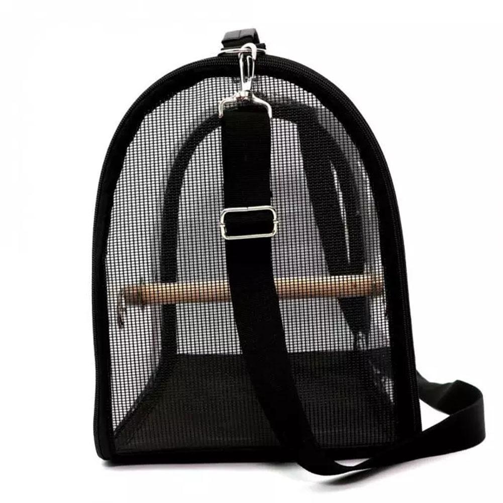Mochila transparente de loro para mascotas que lleva la jaula de viaje al aire libre cómoda mochila plegable transpirable