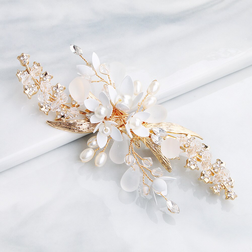 Di modo Del Copricapo per la Sposa Da Sposa Fatto A Mano Capelli Pinze di Cristallo Dei Capelli Della Perla Accessori Per Capelli Da Sposa Spilli Ornamenti di Gioielli: 20