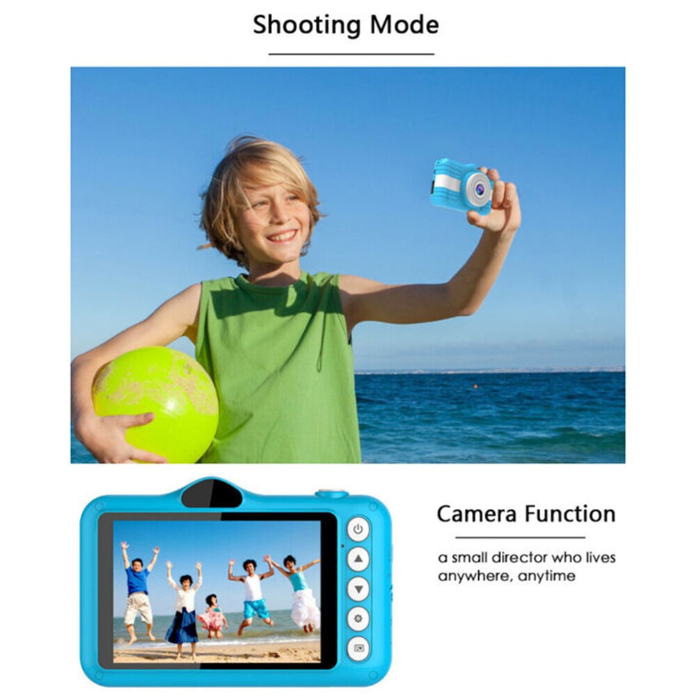 AMYGOJJ Hd Camcorder X600 3.5inch Kids Digital Camera Full HD 1080P Built-in 600mAh Battery Support 32GB Memory Card Child Video