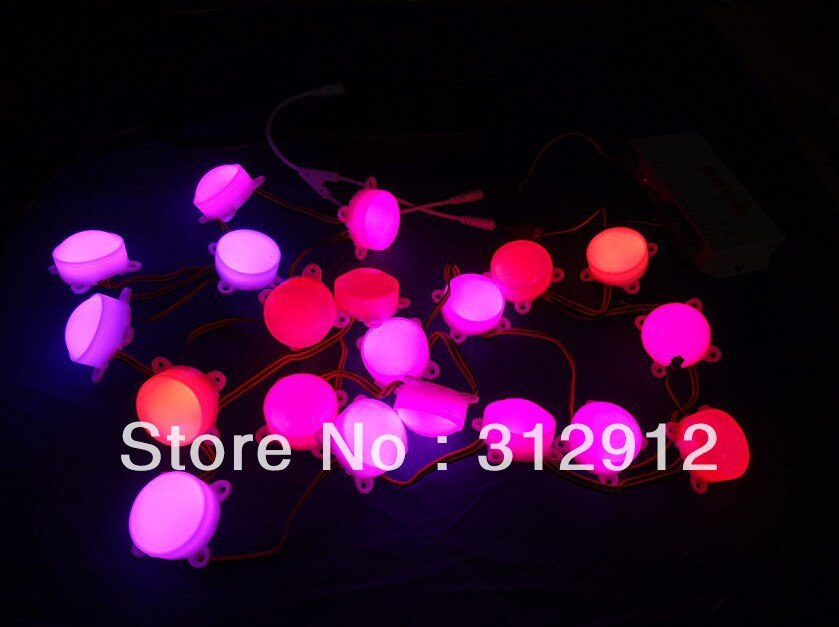 45mm diameter DC12V milky cover WS2801 pixel module,3pcs leds inside;0.72W;20pcs a string