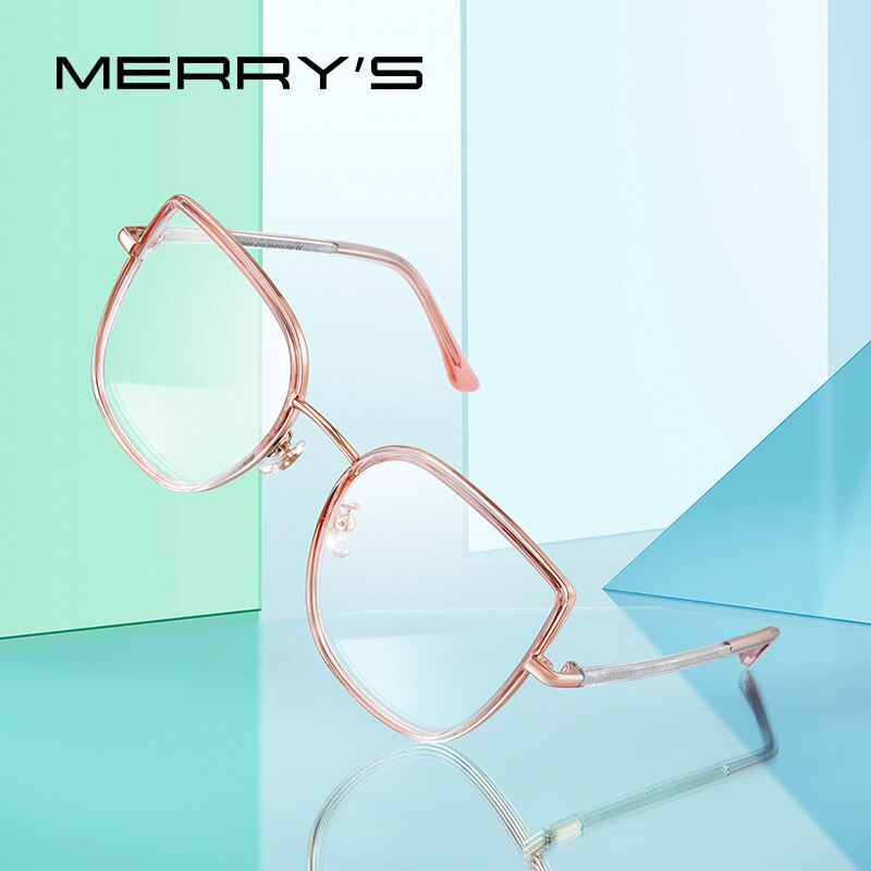 MERRYS Women Retro Cat Eye Glasses Frame Ladies Eyeglasses Myopia Prescription Optical Eyewear S2605