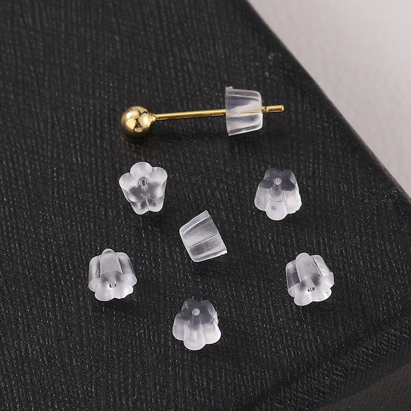 200/500 stücke klarer Pflaumen stecker weiche Silikon ohrringe zurück Sicherheits stecker für DIY Ohr stöpsel Ohrring zubehör für Schmuck