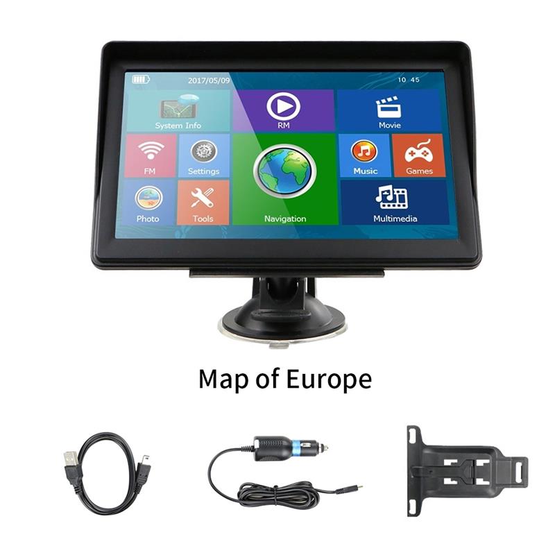 7 Inch GPS Navigator HD LCD Display Touch Control Smart Voice Turn Direction Guidance for Car GPS Navigator: Southeast Asia