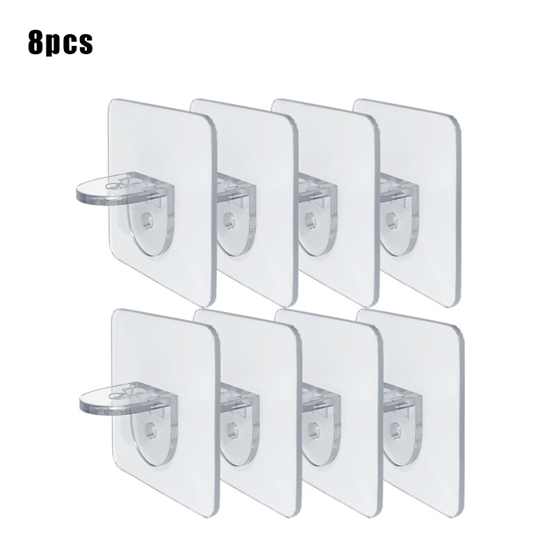 4/8/12pcs Shelf Support Hooks Adhesive Shelf Support Pegs Closet Cabinet Shelf Support Clips Wall Hanger for Kitchen Bathroom: 6x6cm / 8pcs