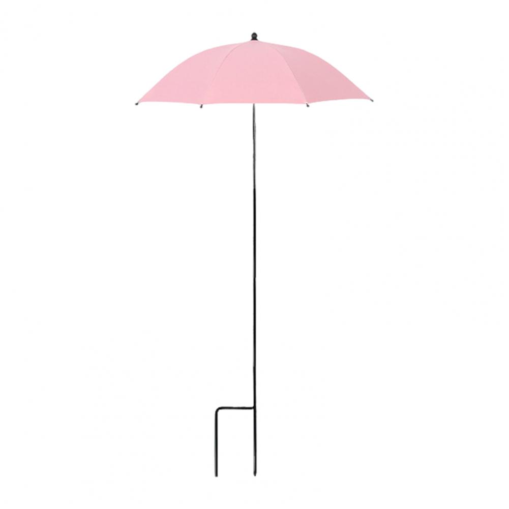 Højdejusterbar planteparasol med pæl, haveskygge, beskytter planter mod solen til potteplanter, blomsterbede til udendørs planter: Lilla