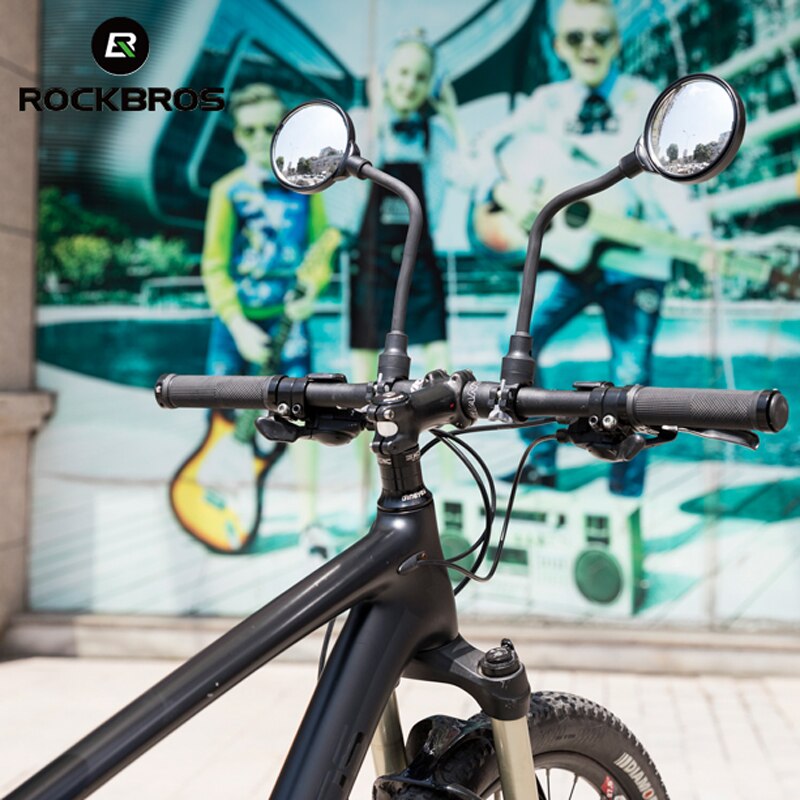 ROCKBROS – rétroviseur de vélo pliable HD à Rotation de 360 degrés, Mini Surface en acrylique, pour Moto électrique, accessoires de bicyclette