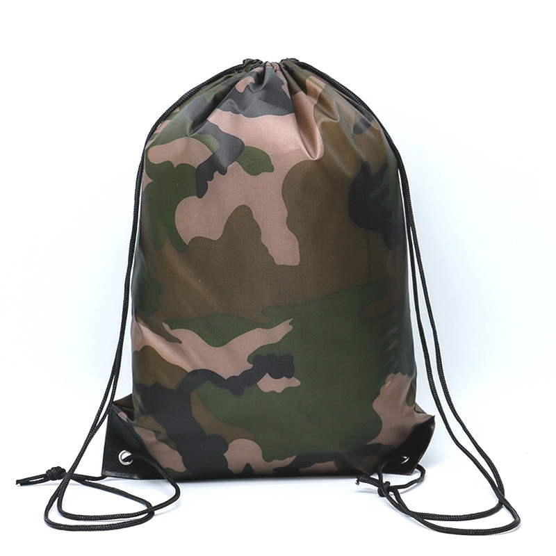 Camouflage Backpack Drawstring Gym Bag Travel Sport Outdoor Bag Lightweight Camping Hiking Outdoor Bags