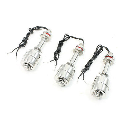 ZS7510 10mm Dia Thread 75mm Long Water Level Floating Sensor Switch x 3