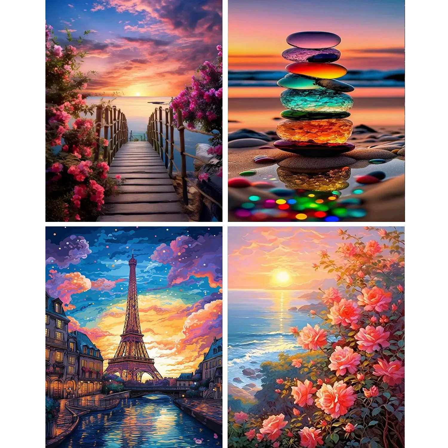 1pc Verf op nummer Kit voor volwassenen Beginner op canvas, schildersets voor volwassenen, doe-het-zelf-hobby's voor vrouwen, frameloos