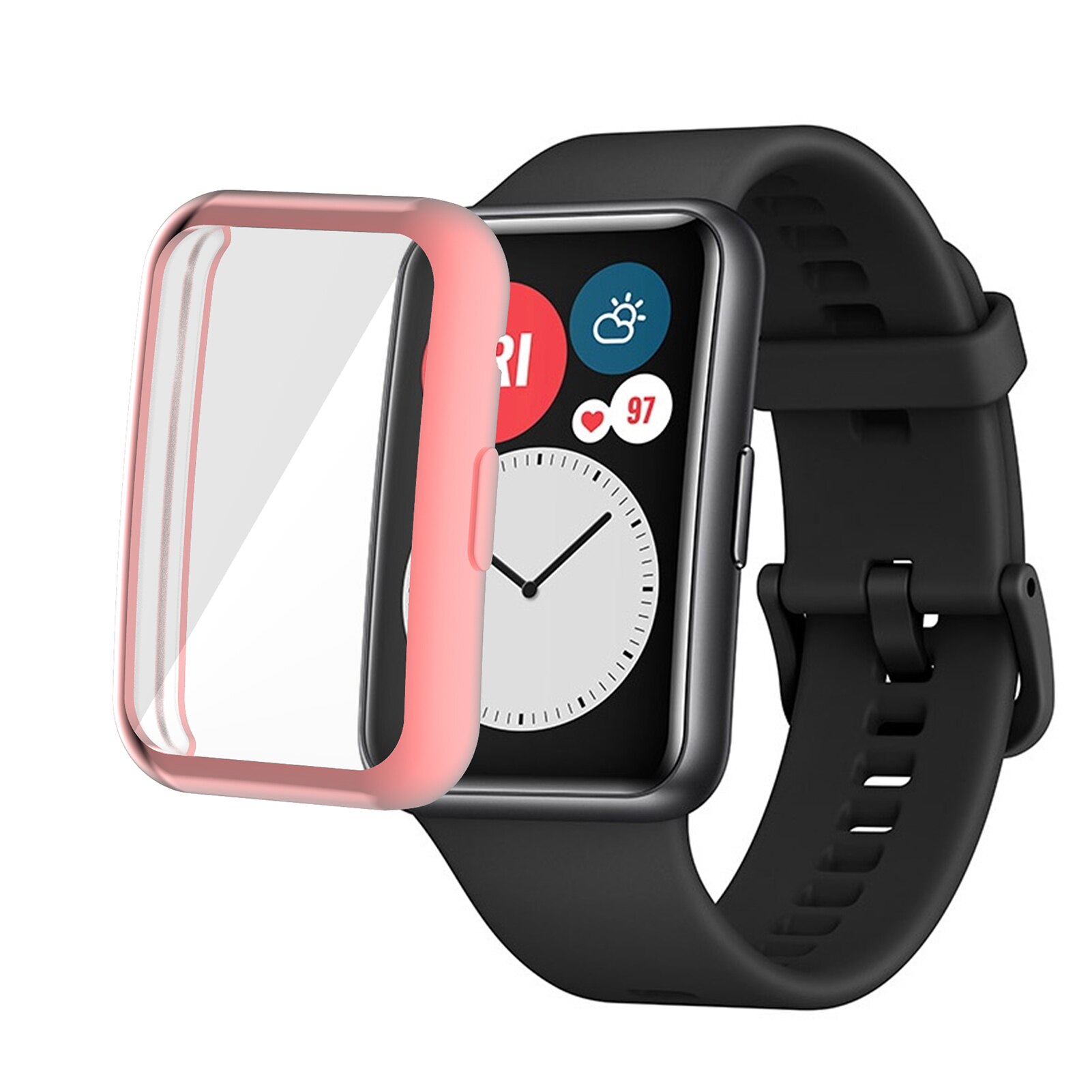 Anti-Kras Full Rand Smart Armband Beschermhoes Cover Voor Huawei Horloge Fit Horloge Accessoire Horloge Beschermhoes Tpu