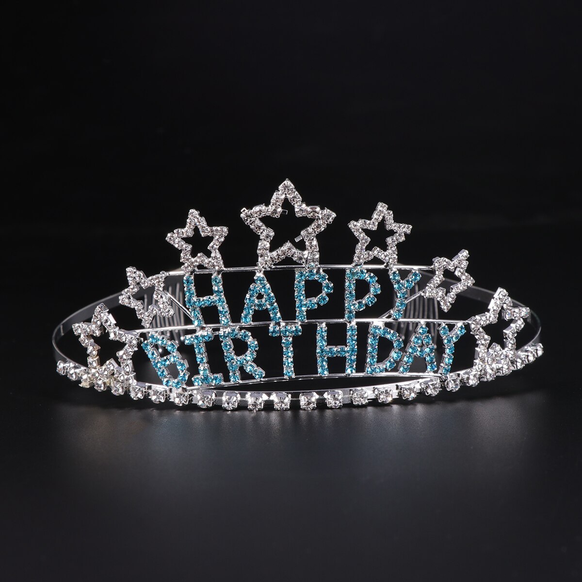 Kid &#39;S Charmant Rhinestone Hart Tiara Kroon Hoofdband Voor Meisjes (Witte Steentjes)