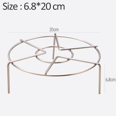 Household Round 304 Stainless Steel Steaming Rack Pressure Cooker Steamed Vegetables Kitchen Accessories Gadgets: Tall feet-20cm
