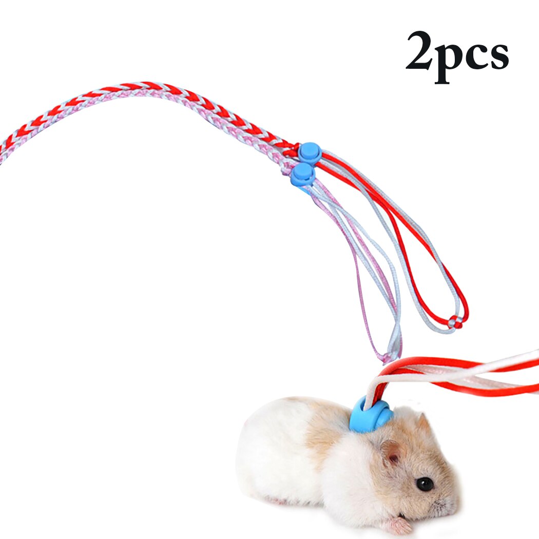2 stuks konijnen-hamster harnas riemen hamsterriem harnas touw gerbil katoenen touw harnas lijn buiten verstelbaar dierenbenodigdheden