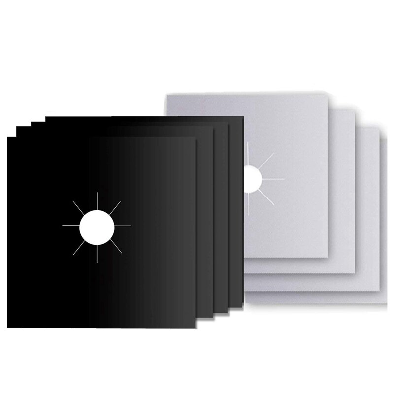 8 Stuks Gas Kookplaat Bereik Protectors Kookplaat Brander Protector Liner Cover Cleaners Fornuis Covers Herbruikbare Gasfornuis Matten
