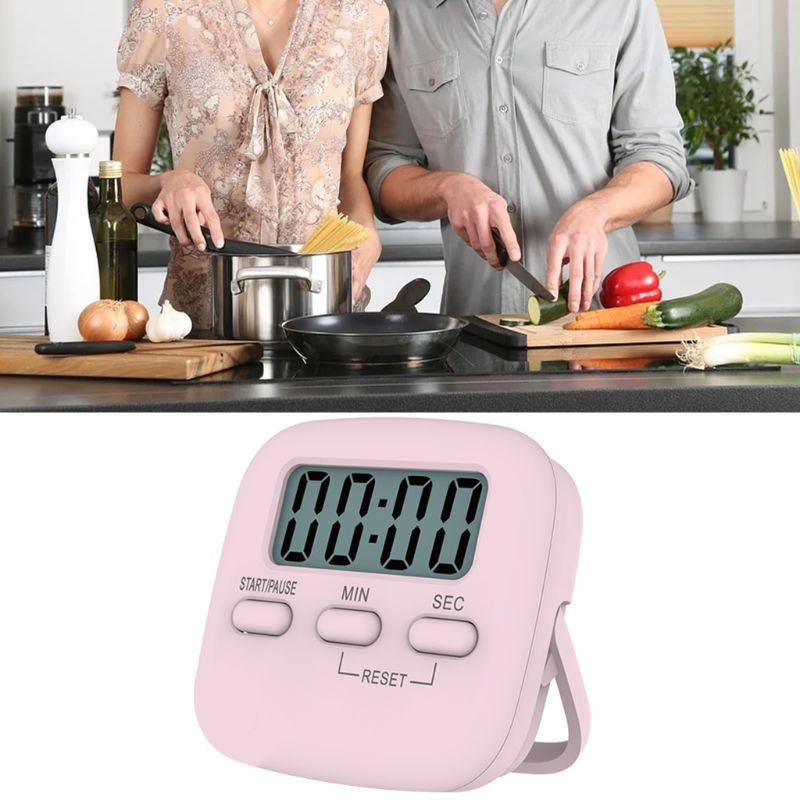 Digital Kitchen Timer Magnetic Countdown Loud Alarm Interval Plastic Funny Multipurpose Household Item